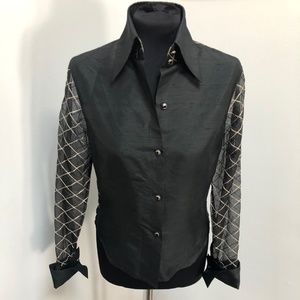 Sophisticated Craig Signer Black Blouse - Size 8